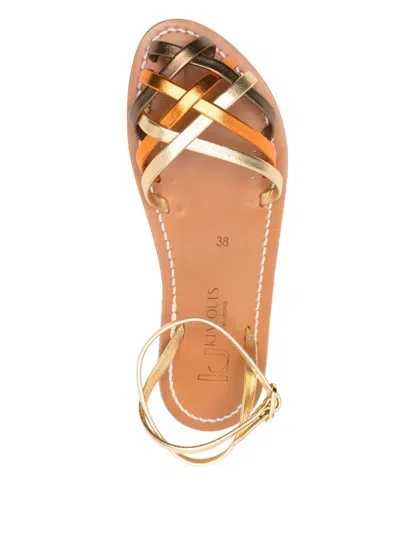 Kjacques K.jacques Demetria Metallic Sandals Shoes In Gold