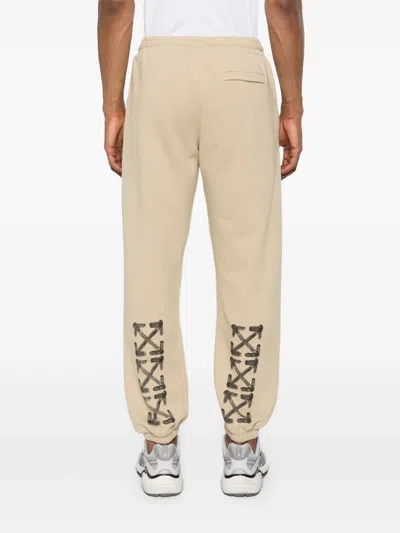 Off-white Spray Arrow Track Pants In Neutrals