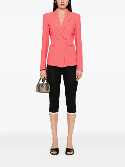Patrizia Pepe Double-breasted Blazer In Pink