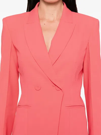 Patrizia Pepe Double-breasted Blazer In Pink