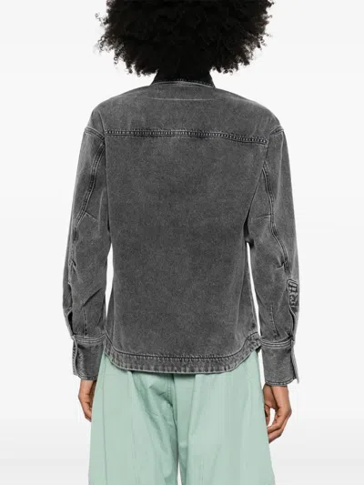 Attico ''diana'' Black Shirt Jacket In Black