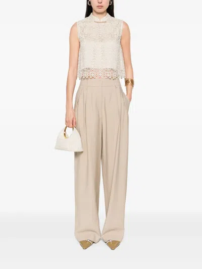 Cenere Pleat-detailed Trousers In Neutrals