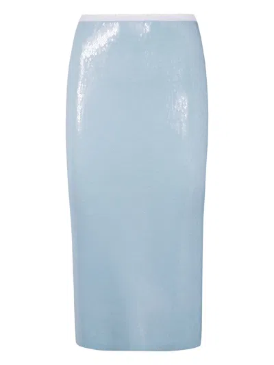 Shop Semicouture Meghan Skirt In Blue