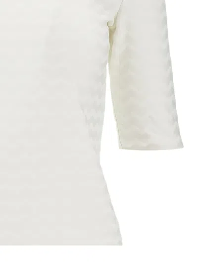 Emporio Armani Jacquard Stretch Jersey T-shirt In White