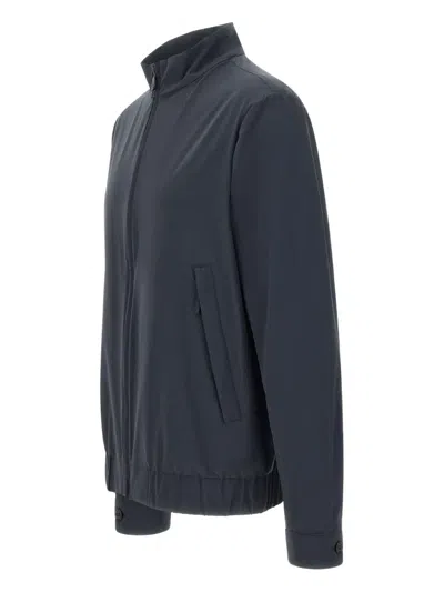 Peuterey Zip-up Bomber Jacket In Blue