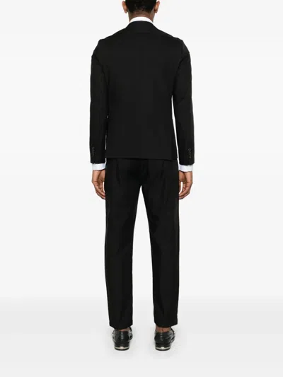 Daniele Alessandrini Black Single Breasted Suit In Black