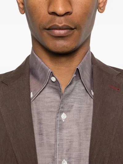 Alessandro Gherardi Long-sleeve Shirt In Brown