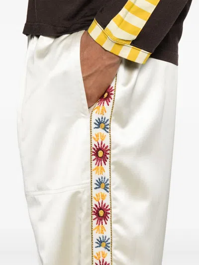 Bode Off-white Candyfloss Track Pants In Neutrals