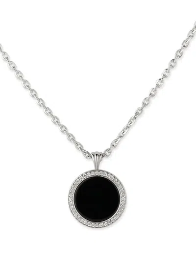 Emanuele Bicocchi Onyx Amulet Pendant Necklace In Silver