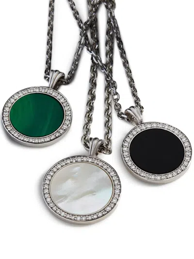 Emanuele Bicocchi Onyx Amulet Pendant Necklace In Silver