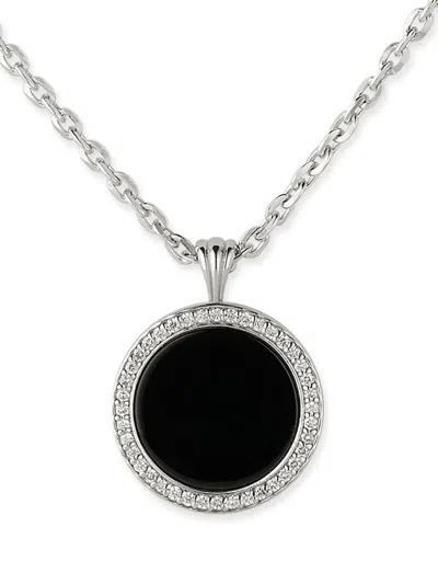 Emanuele Bicocchi Onyx Amulet Pendant Necklace In Silver