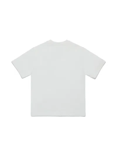 Myar T-shirt In Cotone Deadstock Con Taschino E Grafica Reuse In White