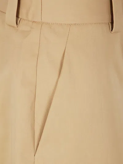 Khaite Cotton Straight-leg Trousers In Neutrals