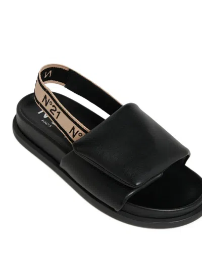 N°21 Sandali Fussbett Con Elastico In Black