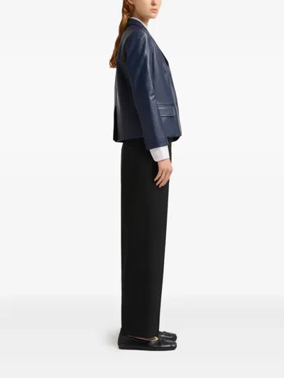 Marni Brushed Wool-blend Felt Blazer In Blue