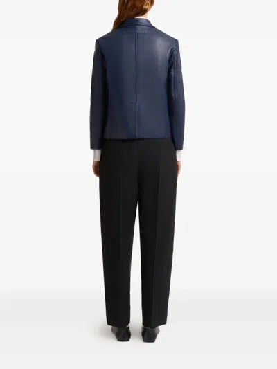 Marni Brushed Wool-blend Felt Blazer In Blue