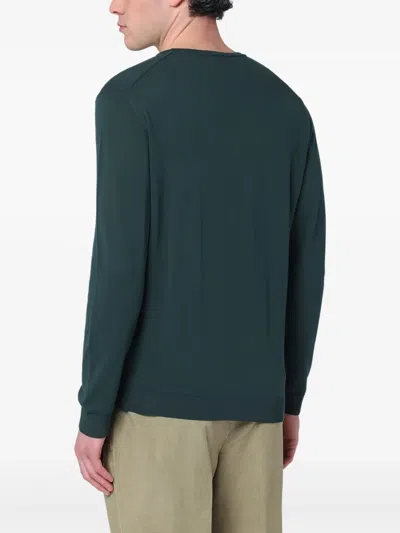 Roberto Collina Merino Wool Crewneck Sweater In Green