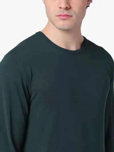 Roberto Collina Merino Wool Crewneck Sweater In Green