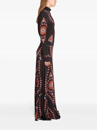 Giambattista Valli Silk Road Maxi Dress In Red