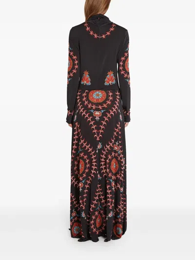 Giambattista Valli Silk Road Maxi Dress In Red