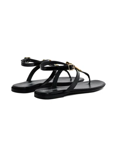 Dsquared2 Logo-plaque Sandals In Black