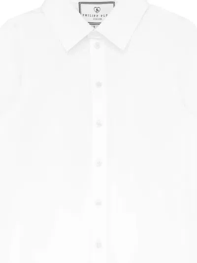 Philipp Plein Skull & Bones Shirt In White