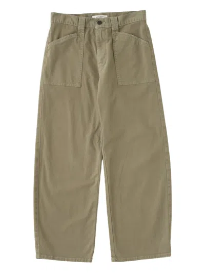 Moussy Vintage Mv Pomonok Gusset Cargo Pants Khaki In Green
