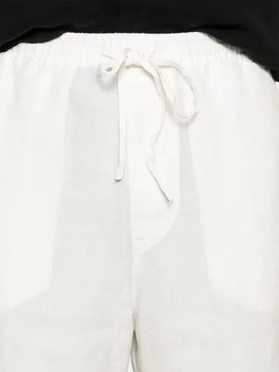 120% Lino Linen Shorts In White