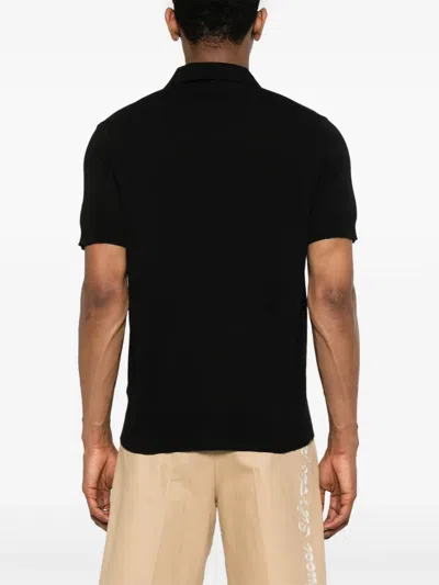 Vivienne Westwood Black Cotton Polo Cardigan In Black