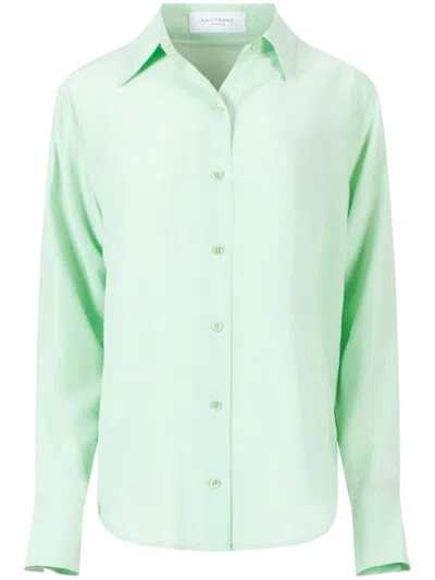 Shop Equipment Sage Green Silk Shirt