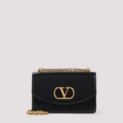 Valentino Garavani Garavani Vain Shoulder Bag In Shiny Calfskin Woman Black Uni In Black