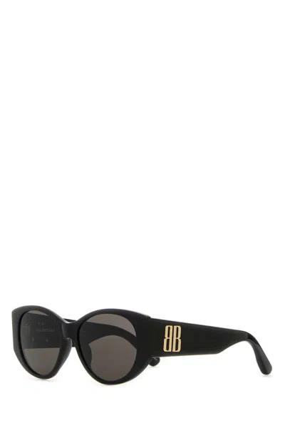 Balenciaga Cat-eye Acetate Sunglasses With Distinctive Logo In Black