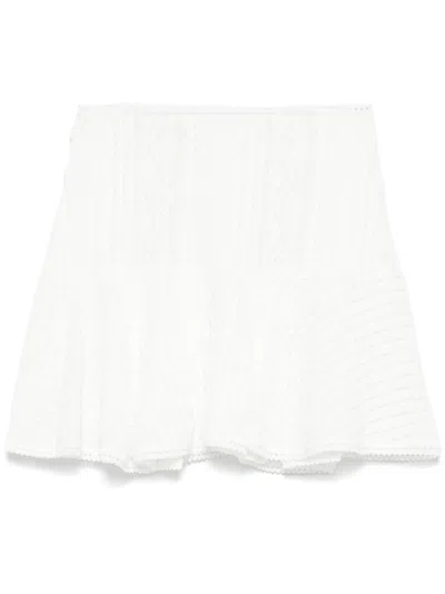 Charoruiz White Etain Short Skirt In White