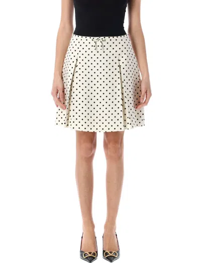 Valentino Skirt Pattern Supergran Pois Medio Plusdepois In White