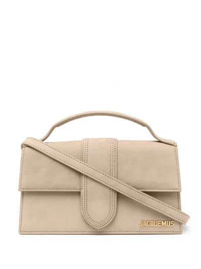 Jacquemus Womens Light Greige Le Grand Bambino Woven-blend Top-handle Bag In Beige