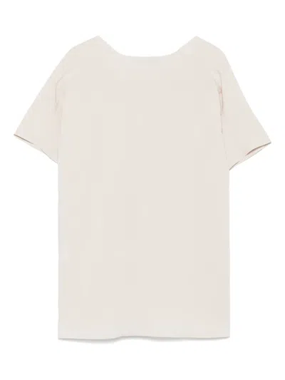 Cenere Gbt-shirt With Embossed Workmanship In Neutrals