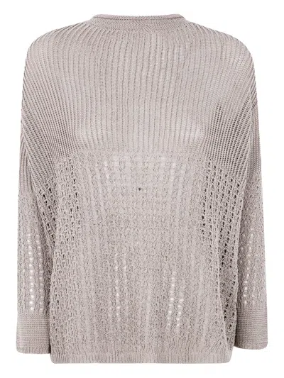 Max Mara Knitted Open-back Sweater In Neutrals