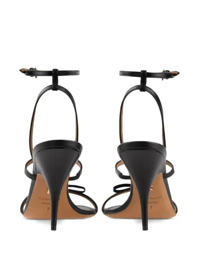 Ferragamo Strappy Sandal With Mini Bow In Black