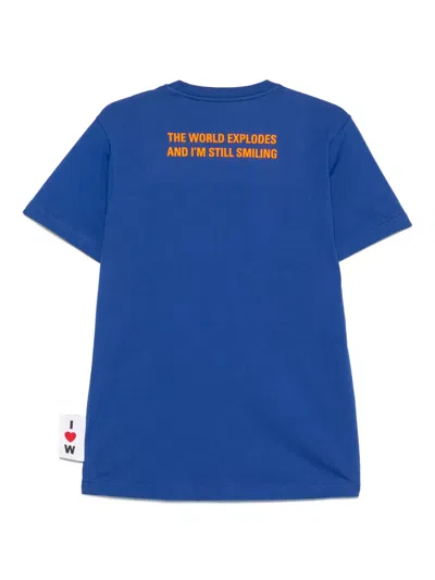 Walter Van Beirendonck Shadow Teddy T-shirt In Blue