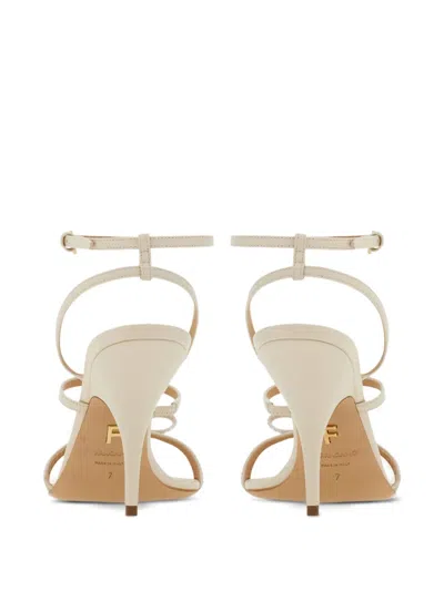 Ferragamo 95mm Bow-detail Sandals In Neutrals