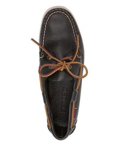 Sebago Portland Martellato Loafers In Black