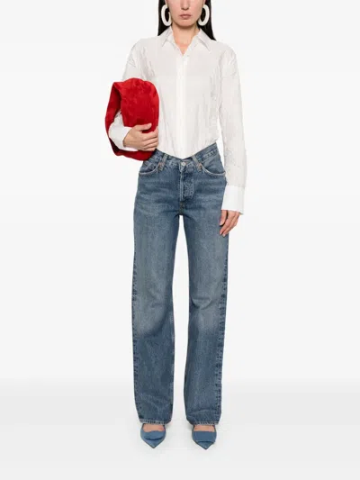 Agolde 90s Pinch Waist Straight-leg Jeans In Blue