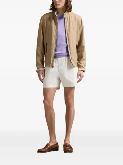 Polo Ralph Lauren Reversible Light Brown Jacket With Signature Polo Pony Motif In Brown
