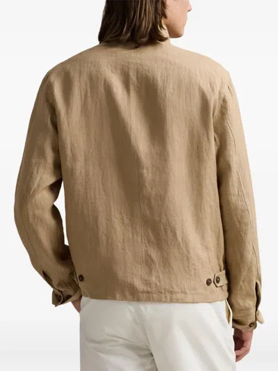 Polo Ralph Lauren Reversible Light Brown Jacket With Signature Polo Pony Motif In Brown