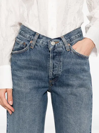 Agolde 90s Pinch Waist Straight-leg Jeans In Blue