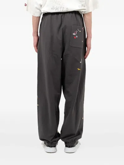 Miharayasuhiro Sticker Graphic-print Track Pants In Black