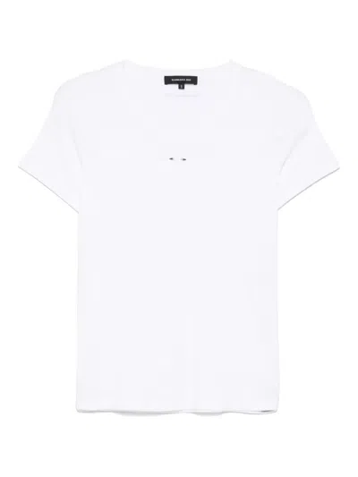 Barbara Bui Ribbed Jersey T-shirt In White