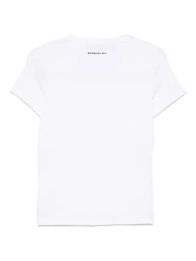 Barbara Bui Ribbed Jersey T-shirt In White