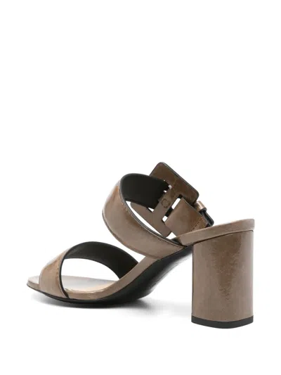 Barbara Bui 70mm Patent-leather Sandals In Brown