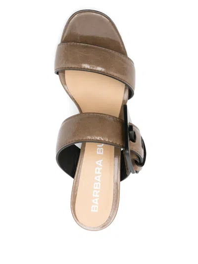 Barbara Bui 70mm Patent-leather Sandals In Brown